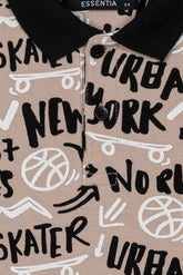 All Over Print Boy's Polo Shirt